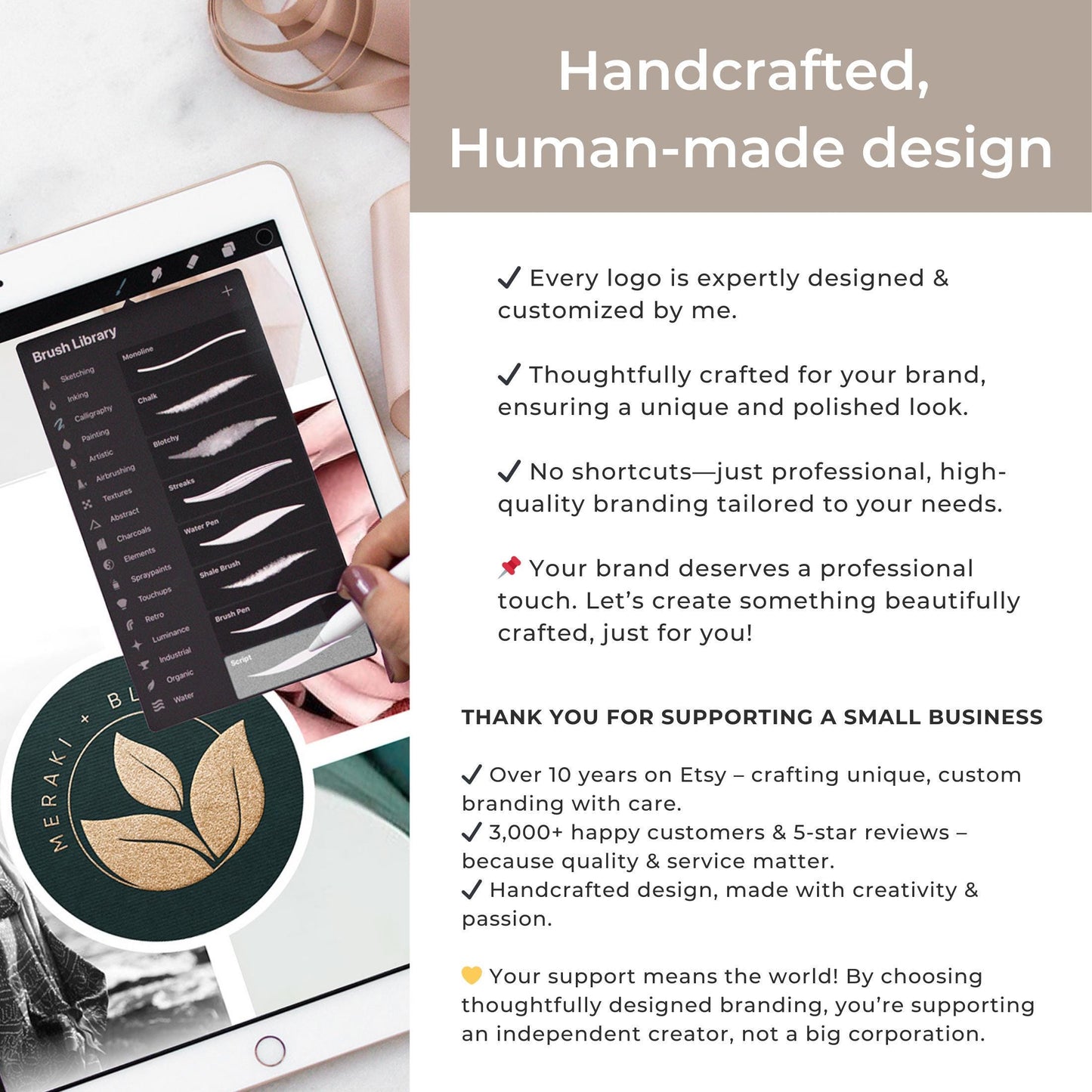 Fern Spiral Logo – Organic Brand Identity & Wellness Logo Design Kit