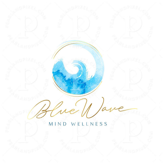 Wave Logo Design – Teal Ocean Branding | Editable Premade Logo Template