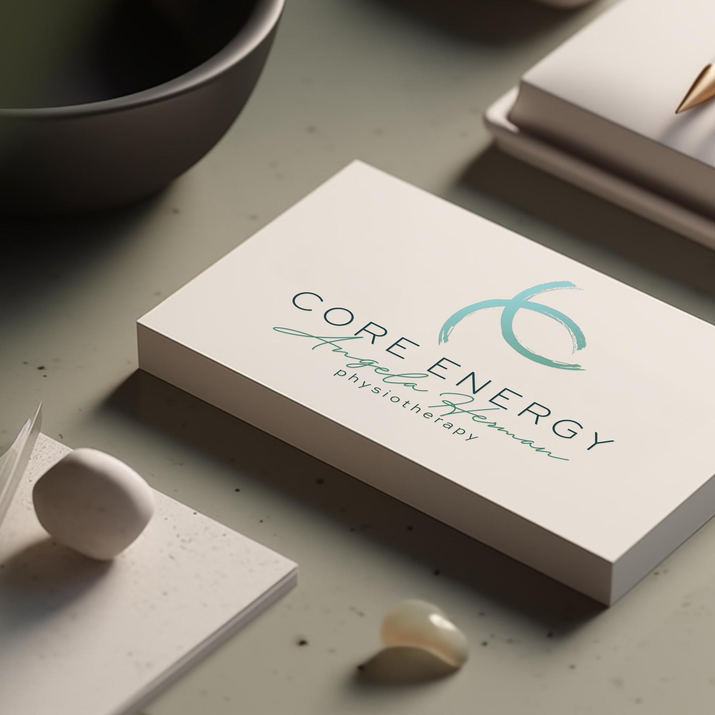 Physiotherapy Logo – Handcrafted Modern Brushstroke Design for Movement Branding