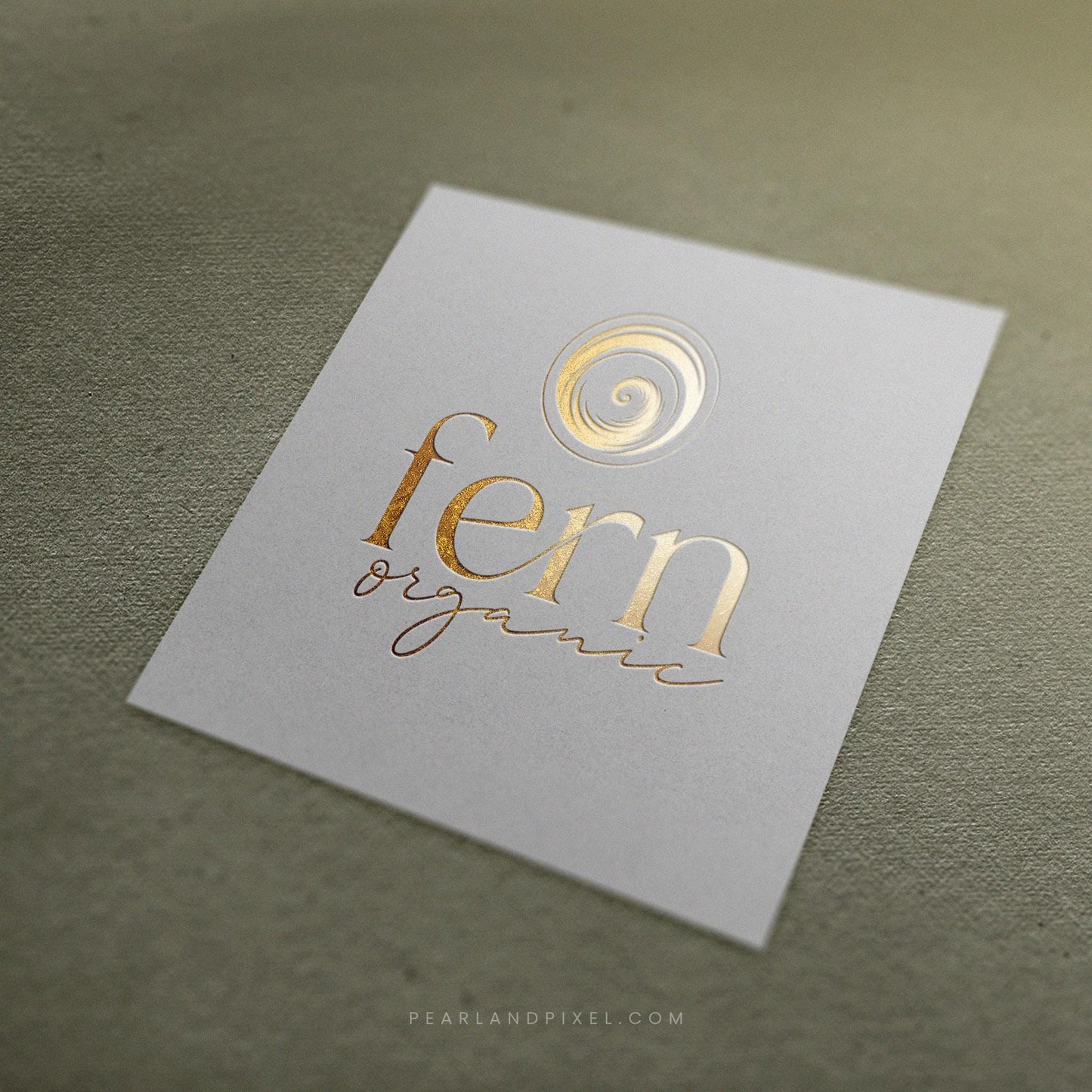 Fern Spiral Logo – Organic Brand Identity & Wellness Logo Design Kit