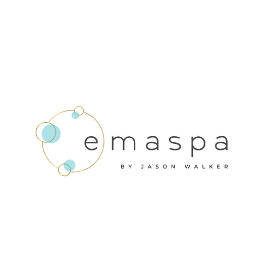 Modern Health Clinic Logo Design - Teal and Luxury Gold Circles with Clean Font