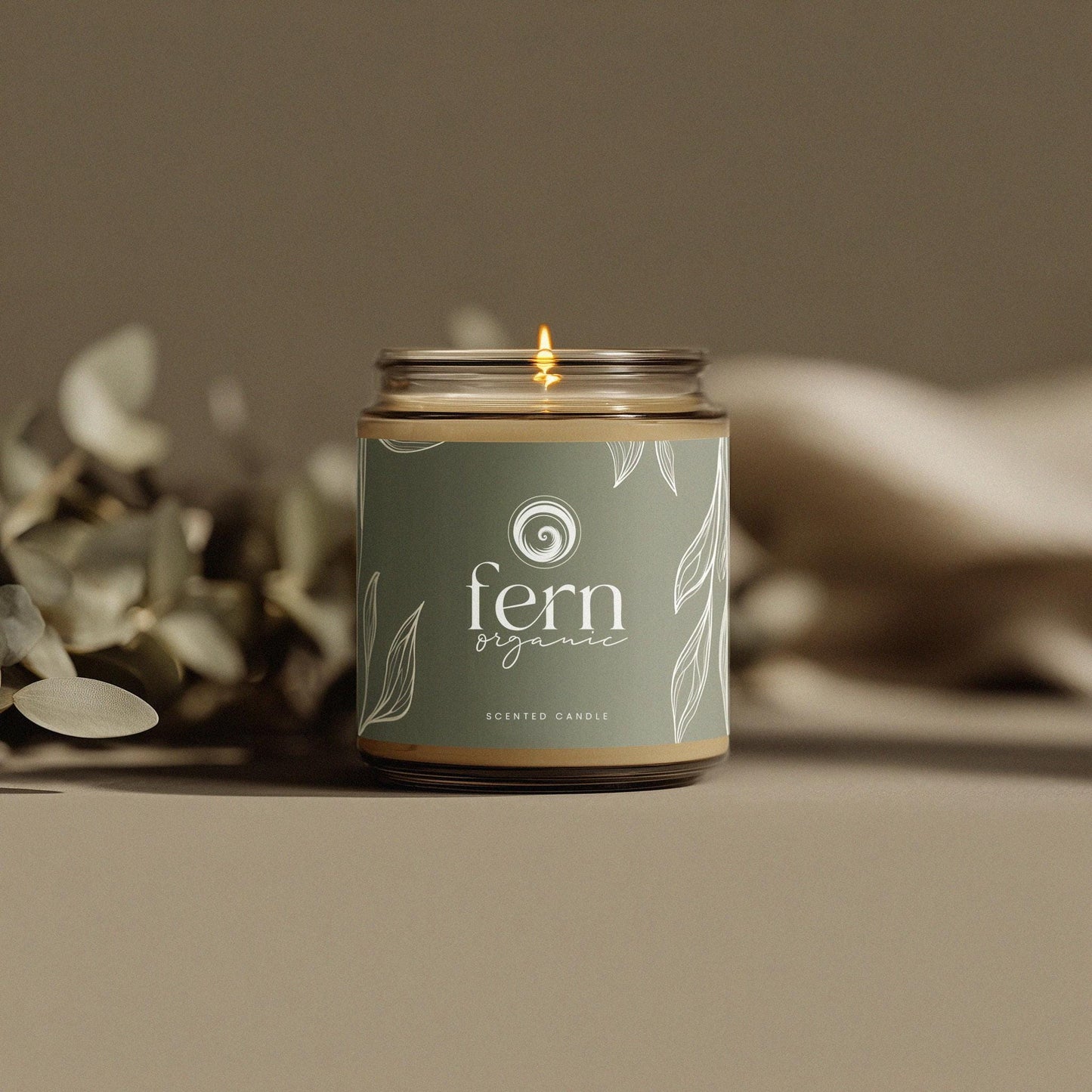 Fern Spiral Logo – Organic Brand Identity & Wellness Logo Design Kit