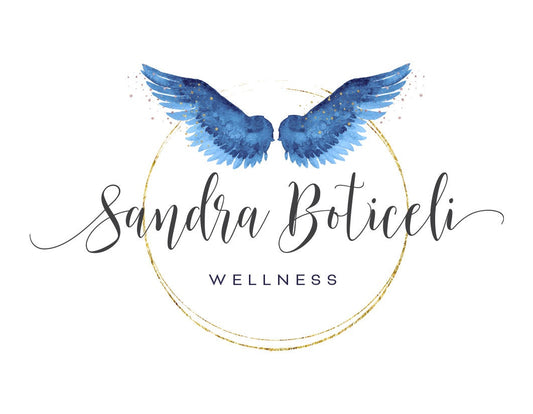 Angel Wings Logo – Gold and Blue Spiritual Branding for Holistic Healers