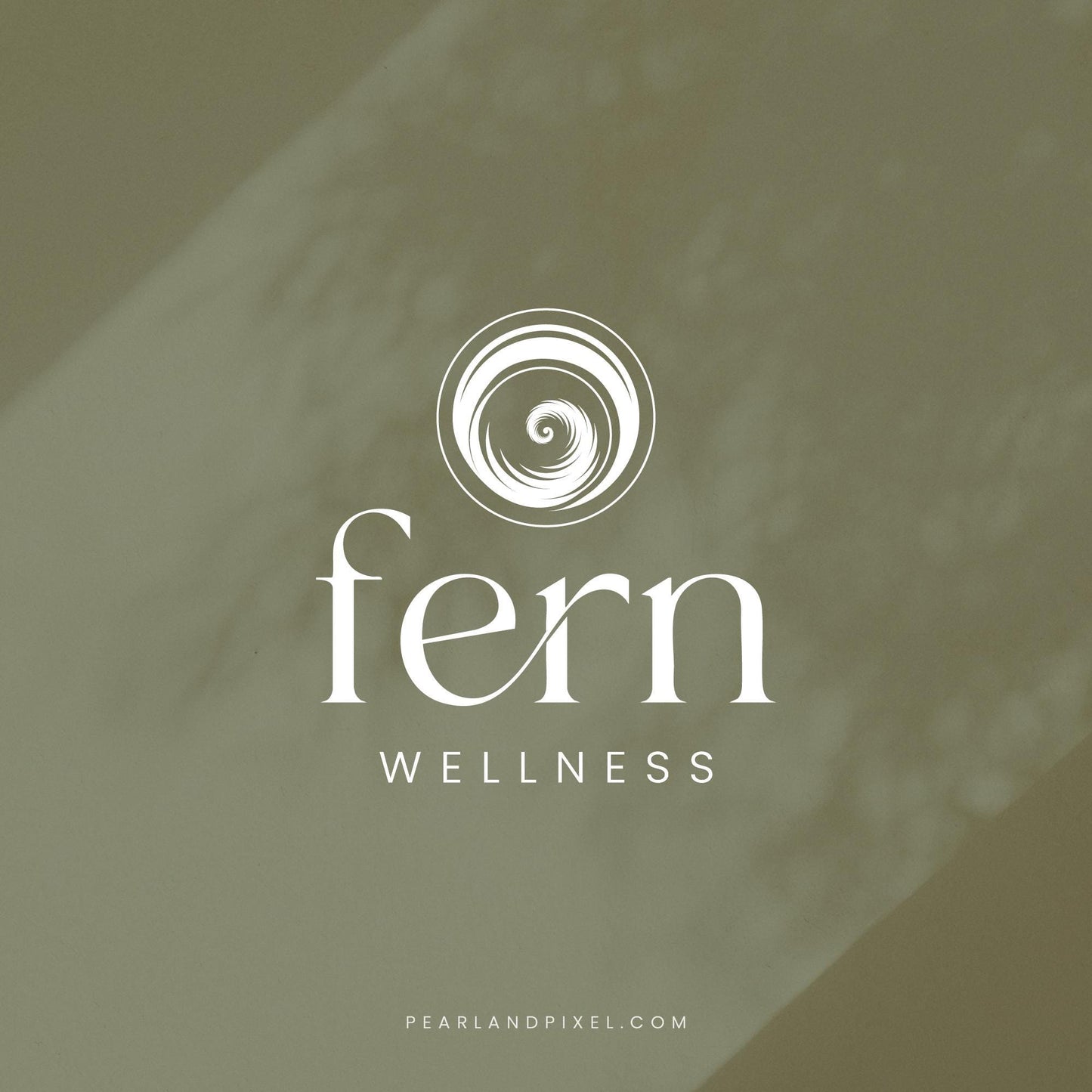 Fern Spiral Logo – Organic Brand Identity & Wellness Logo Design Kit