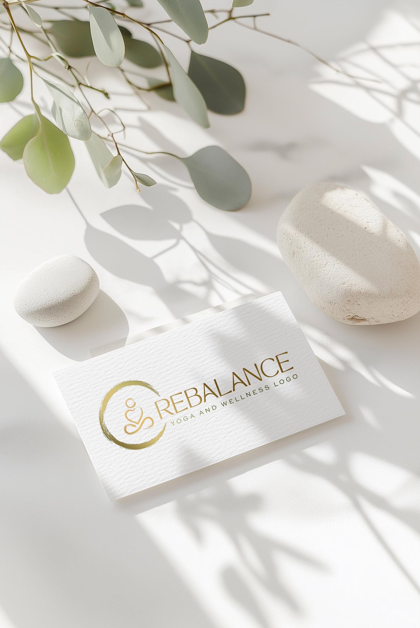 Lotus Pose Logo – Minimalist Wellness Logo With Calming Teal Circle Icon