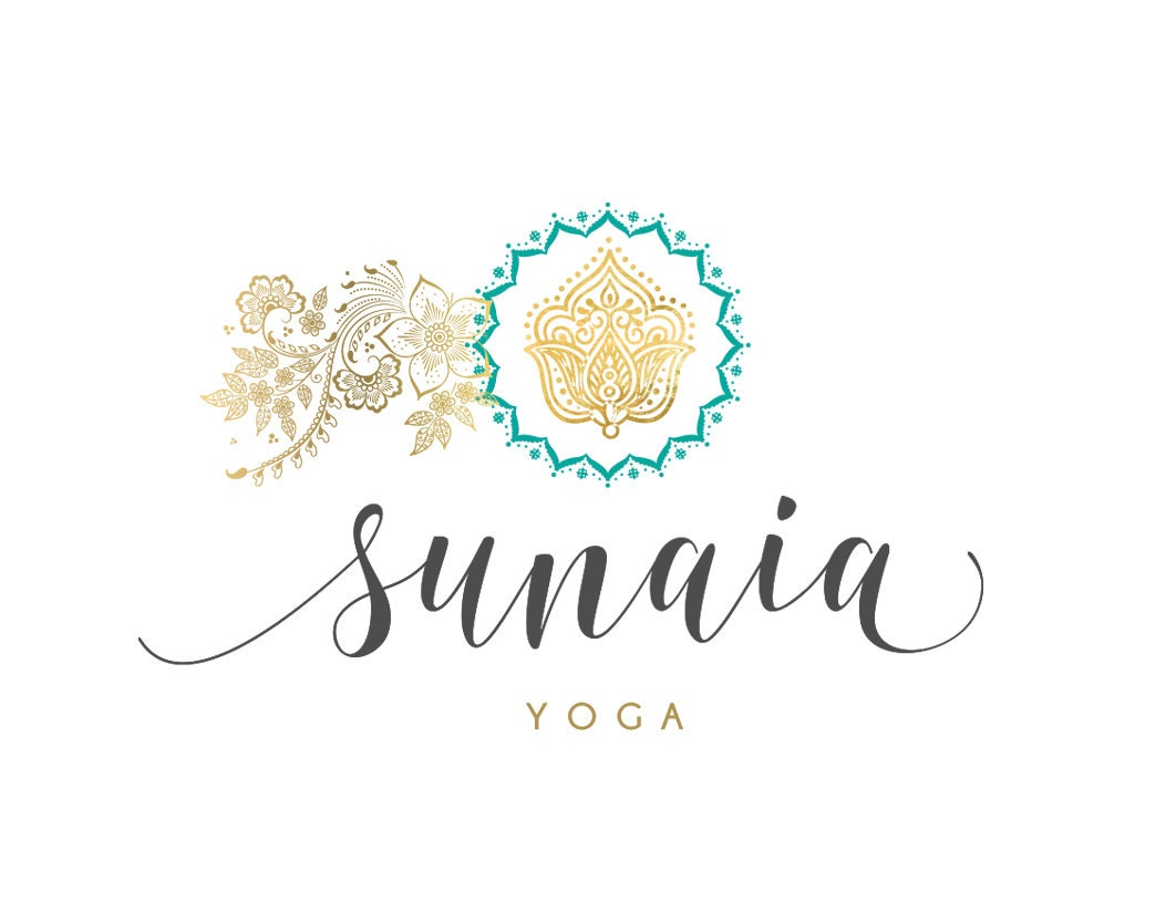 Handmade Yoga Logo – Zen Mandala Branding for Luxury Spa & Pilates Studio