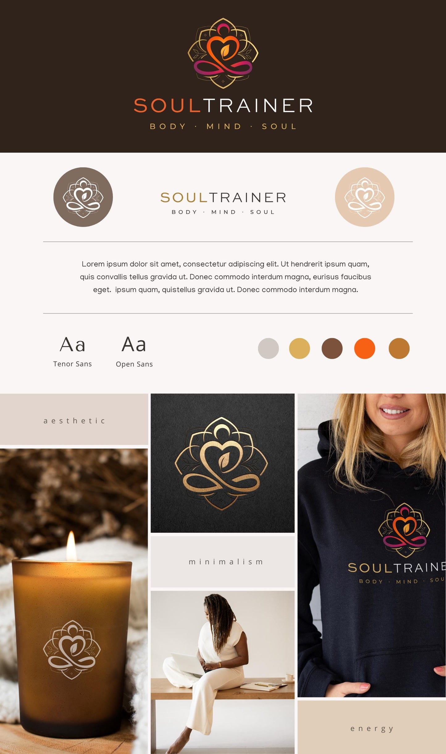 Custom Wellness Logo - Unique Brand Identity,  Bespoke Business Branding Design