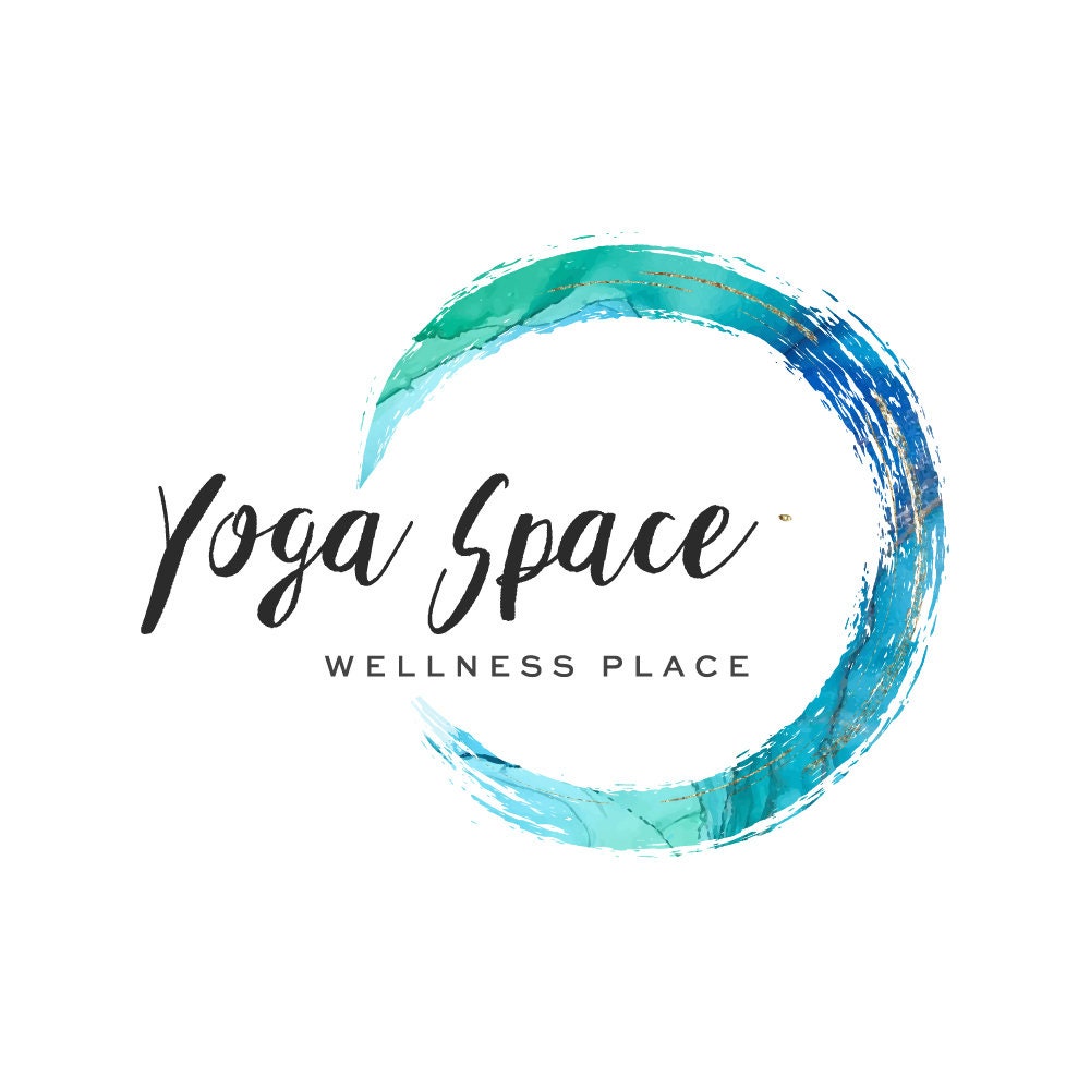 Wellness Logo Design - Custom Watercolor Logo | Hand Painted Style & Brand Identity Kit