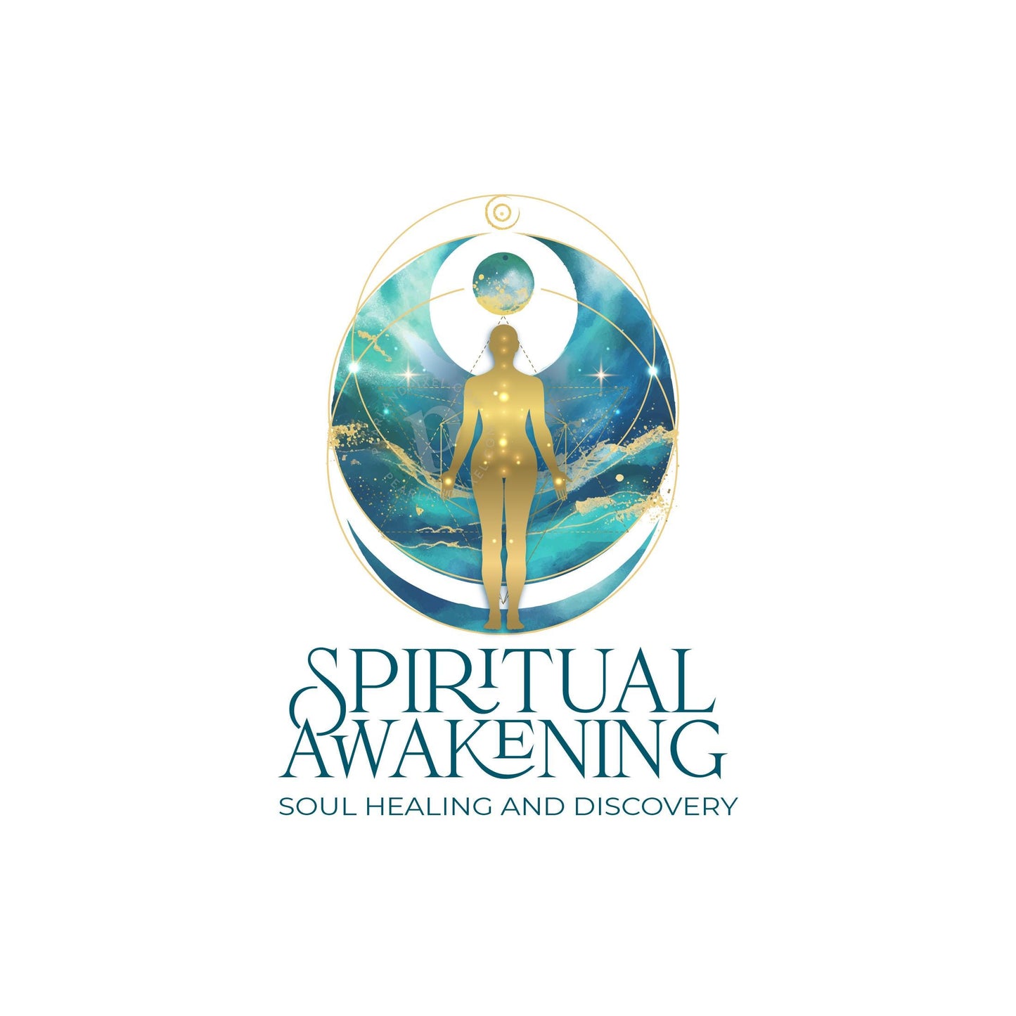 Spiritual Logo Design, Alternative Healing Logo, Reiki Logo Design, Energy Logo, Sacred Geometry Branding