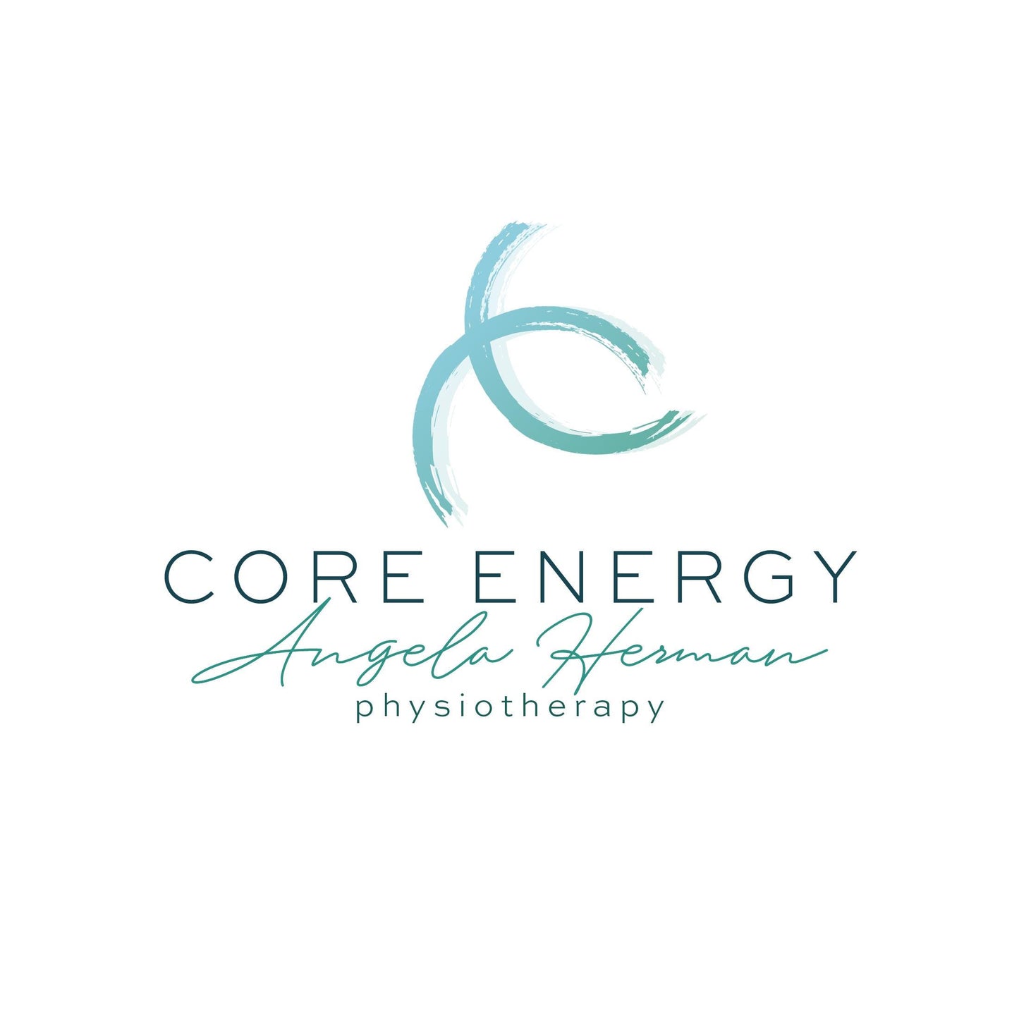 Physiotherapy Logo – Handcrafted Modern Brushstroke Design for Movement Branding