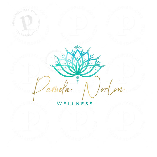 Blue Lotus Logo Design – Wellness Branding Package | Custom Spa & Yoga Logo