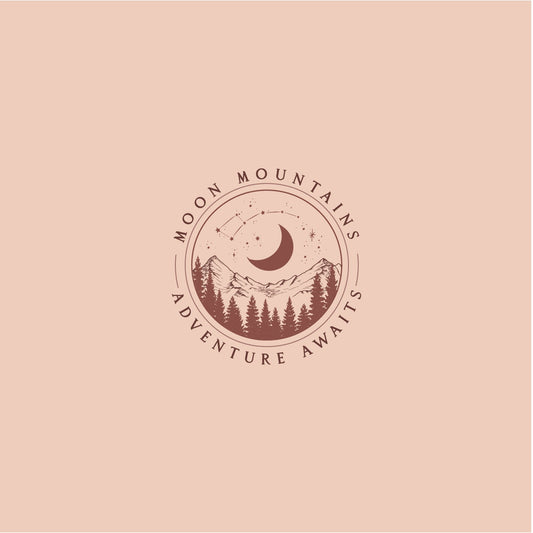 Mountain Cabin Stamp Logo – Rustic Cabin Emblem & Custom Logo Branding